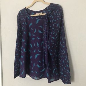 Ann Taylor LOFT purple and blue top